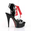 Pleaser - DELIGHT60014FH High heels - Black/Red Product image
